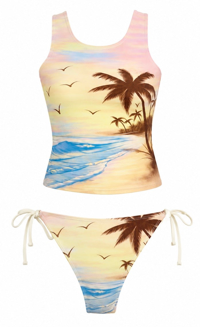 Sunset Oasis Tankini Set